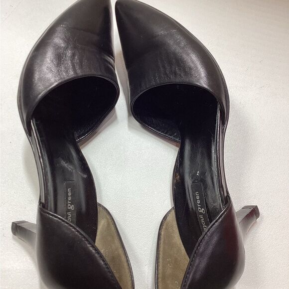 Paul Green Black Leather d’Orsay Heels Elegant Classic Pumps Size 6.5 - Picture 11 of 14